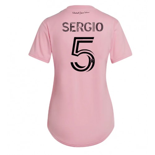 Fotballdrakt Dame Inter Miami Sergio Busquets #5 Hjemmedrakt 2023-24 Kortermet